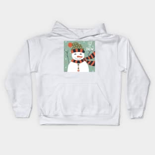 Christmas Snowman Cheers Kids Hoodie